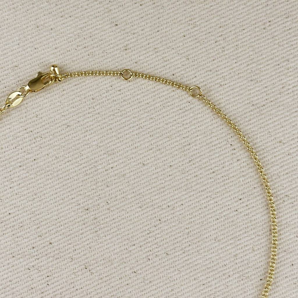 Mondsee 18k Gold Filled Pointed Rectangle Plate Necklace | 18k Gold Filled Jewelry