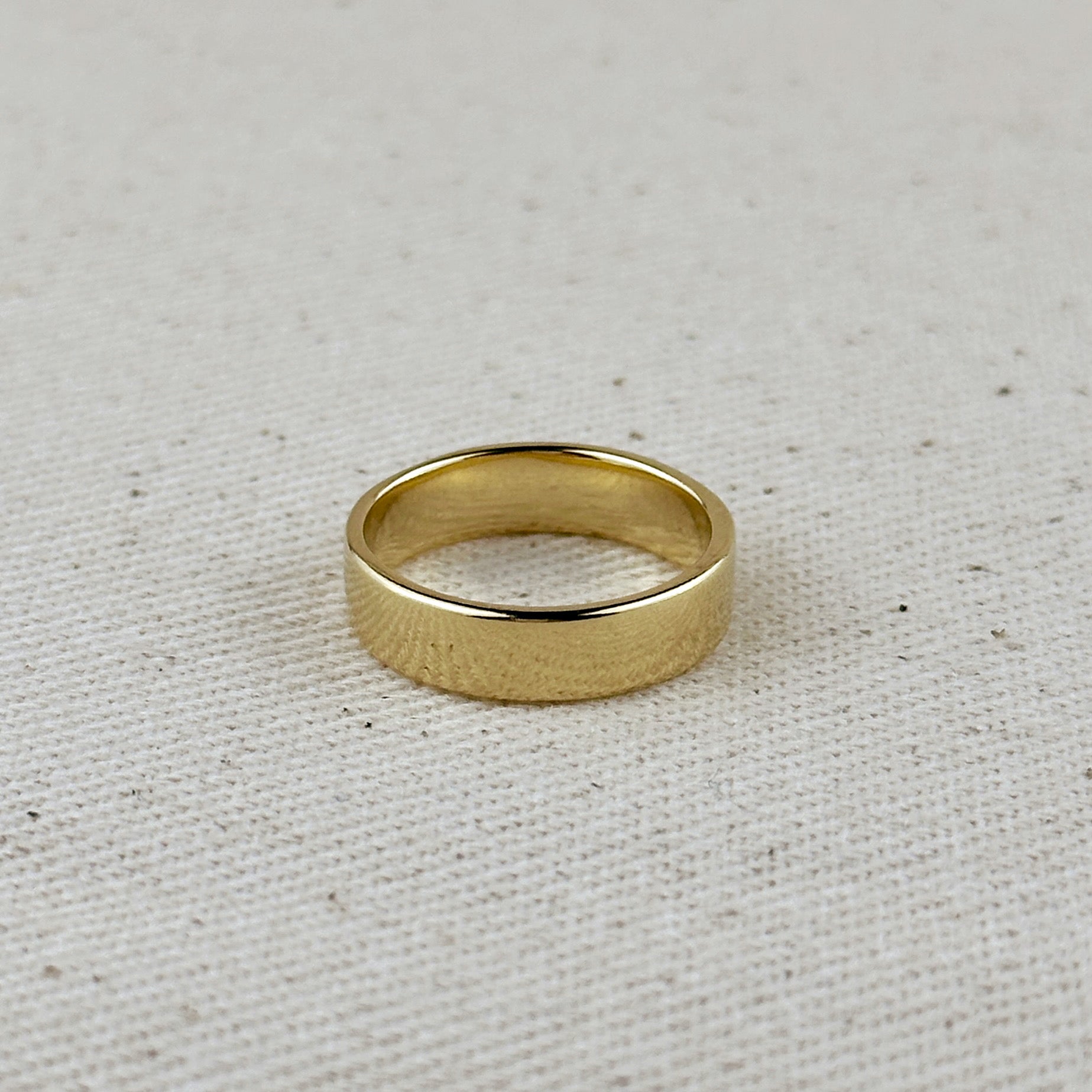 Mondsee 18k Gold Filled Polished Flat Band Ring | 18k Gold Filled Jewelry