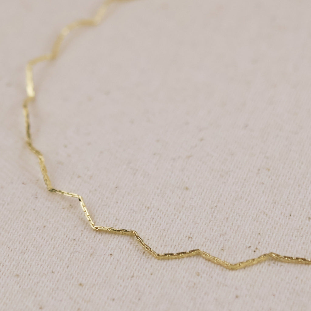 Mondsee 18k Gold Filled Zig Zag Anklet | 18k Gold Filled Jewelry