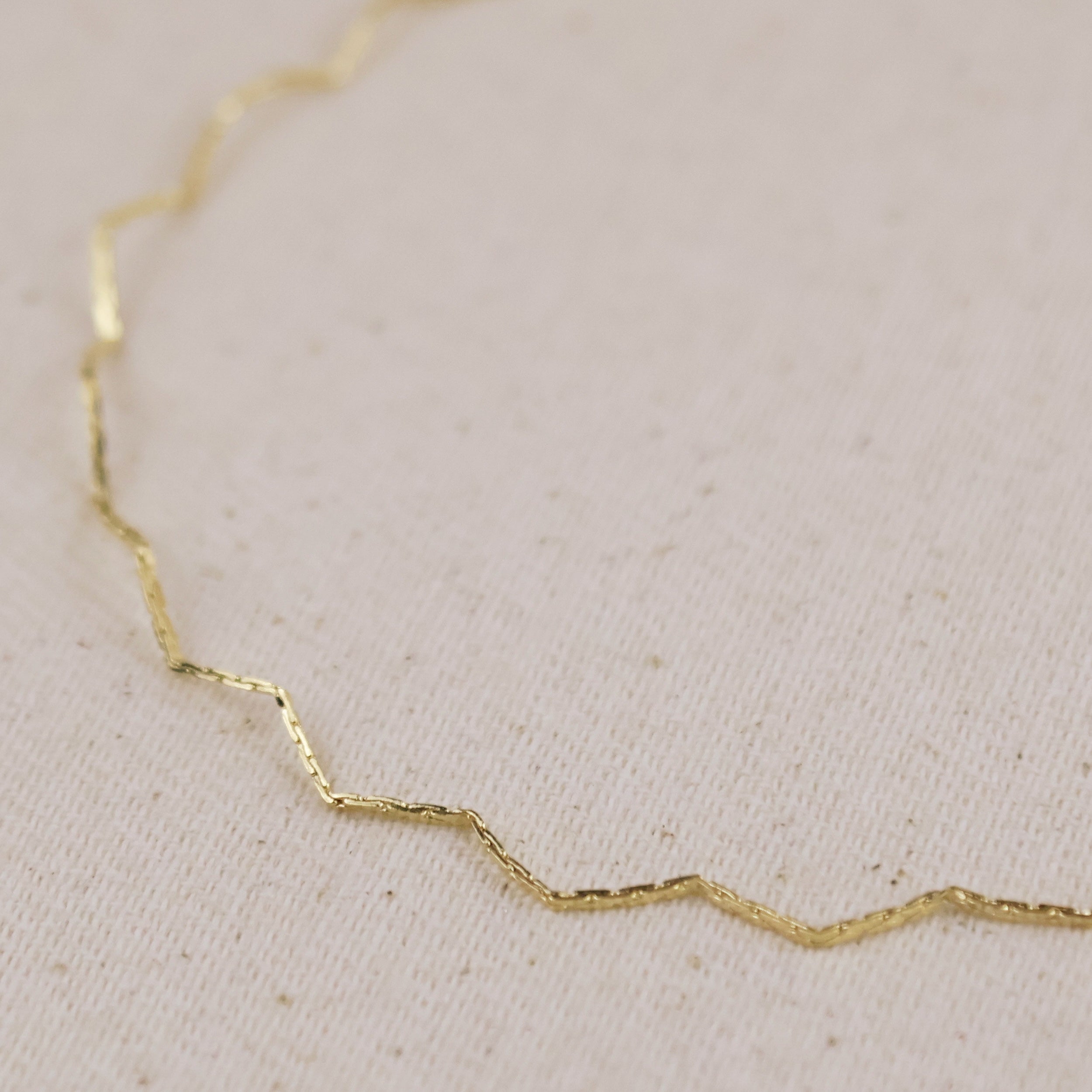 Mondsee 18k Gold Filled Zig Zag Anklet | 18k Gold Filled Jewelry