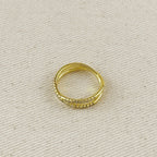 Mondsee 18K Gold Filled CZ X Ring | 18k Gold Filled Jewelry