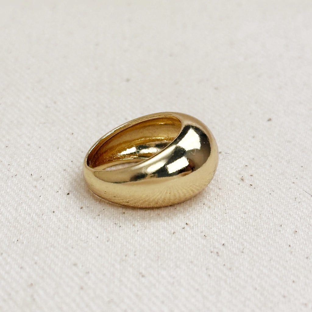 18k Gold Filled Polished Dome Ring by Mondsee Jewelry
