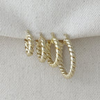 Mondsee 18k Gold Filled Twisted Tube Croissant Hoop Earrings | 18k Gold Filled Jewelry