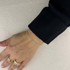 18k Gold Filled 1.5mm Figaro Chain Bracelet