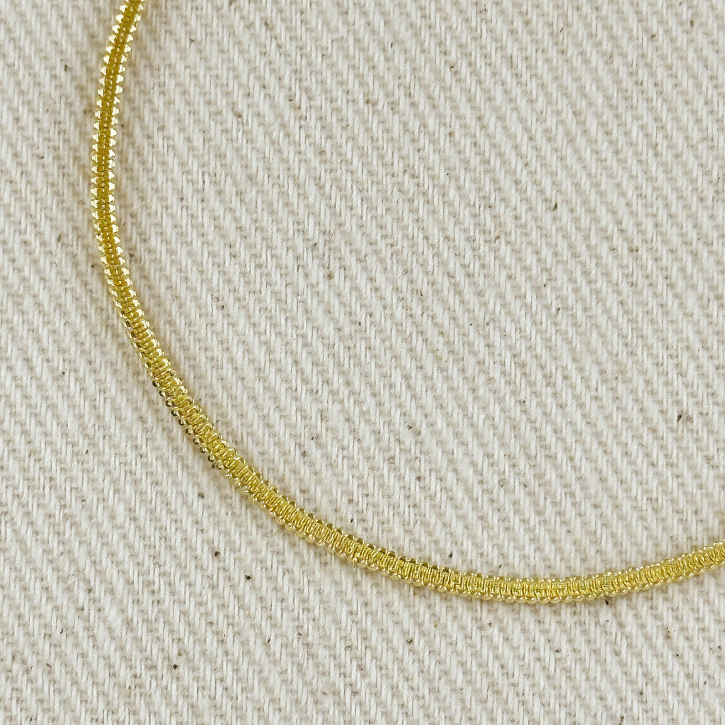 Mondsee 18k Gold Filled 2mm Square Rope Chain Bracelet | 18k Gold Filled Jewelry