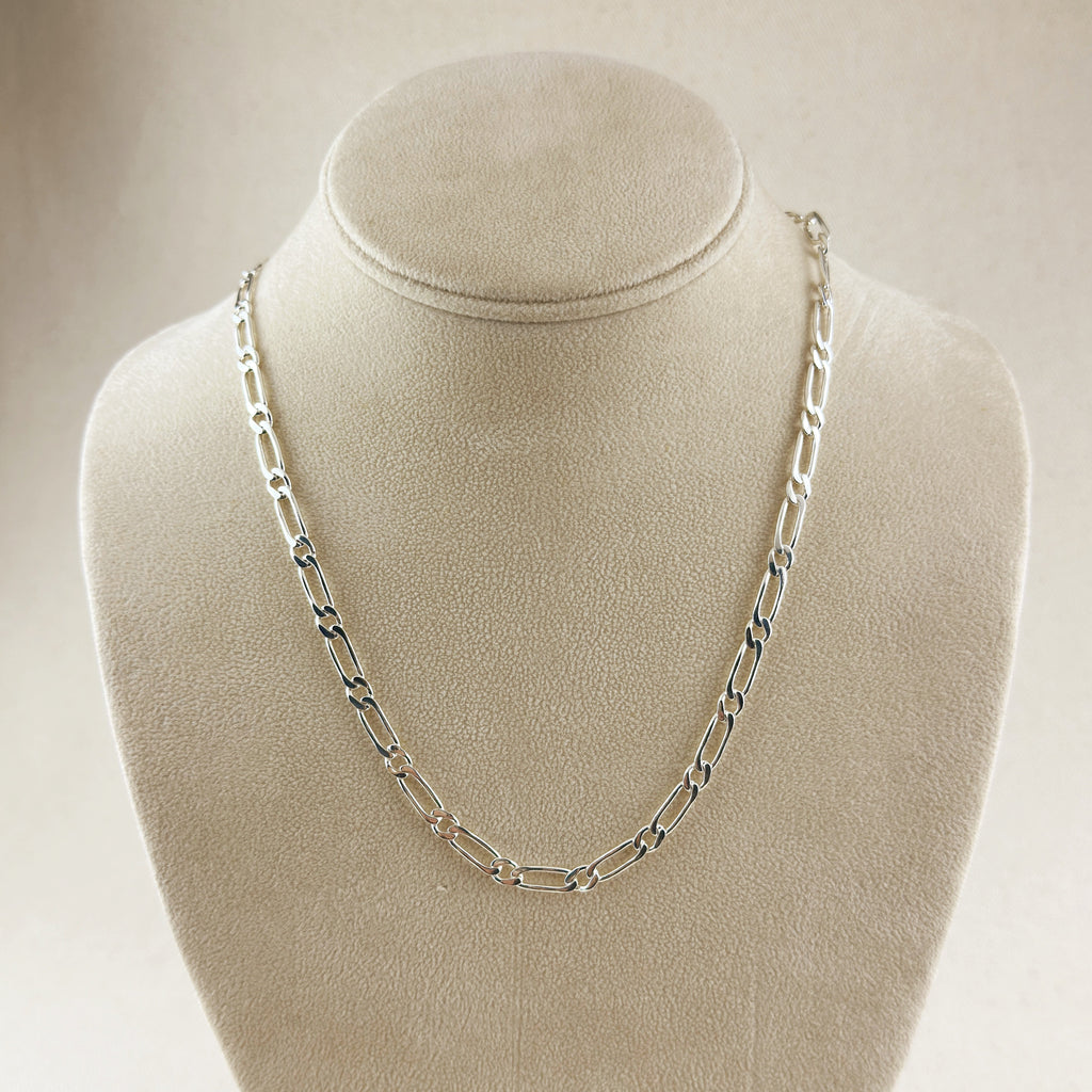 Mondsee Sterling Silver Figaro 1x1 Chain - 4.7mm | 18k Gold Filled Jewelry