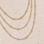 Mondsee 18k Gold Filled 1mm Satellite Chain | 18k Gold Filled Jewelry