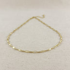 Mondsee 18K Gold Filled Textured Bar Link Necklace | 18k Gold Filled Jewelry