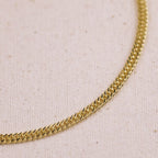 Mondsee 18k Gold Filled 4mm Double Curb Chain Anklet | 18k Gold Filled Jewelry