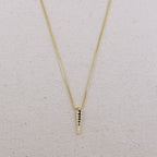 Mondsee 18k Gold Filled Black CZ Spear Necklace | 18k Gold Filled Jewelry