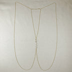 Mondsee 18k Gold Filled Body Chain With Bezel CZ Stones | 18k Gold Filled Jewelry