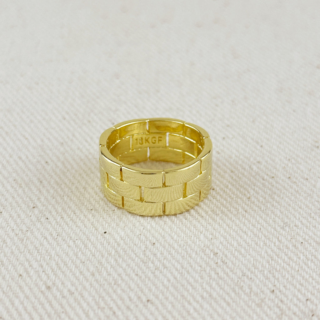 Mondsee 18K Gold Filled 9mm Watch Band Ring | 18k Gold Filled Jewelry