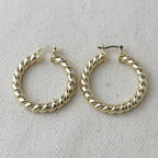 Mondsee 18k Gold Filled Twisted Tube Croissant Hoop Earrings | 18k Gold Filled Jewelry