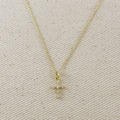18k Gold Filled Bezel CZ Cross Necklace
