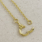 18k Gold Filled Rolo Chain With Round Clicker Clasp Bracelet