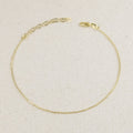 Mondsee 0.9mm Link Chain Anklet | 18k Gold Filled Jewelry
