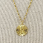 18k Gold Filled Snake Serpent Pendant Featuring Spoke Design