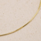 Mondsee 18k Gold Filled 1mm Box Anklet | 18k Gold Filled Jewelry