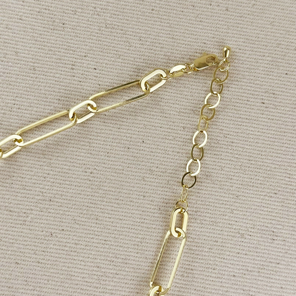 Mondsee 18k Gold Filled Oversized Paperclip Necklace | 18k Gold Filled Jewelry