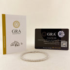 .925 Sterling Silver Rhodium Plated 2.25mm Moissanite Tennis Bracelet