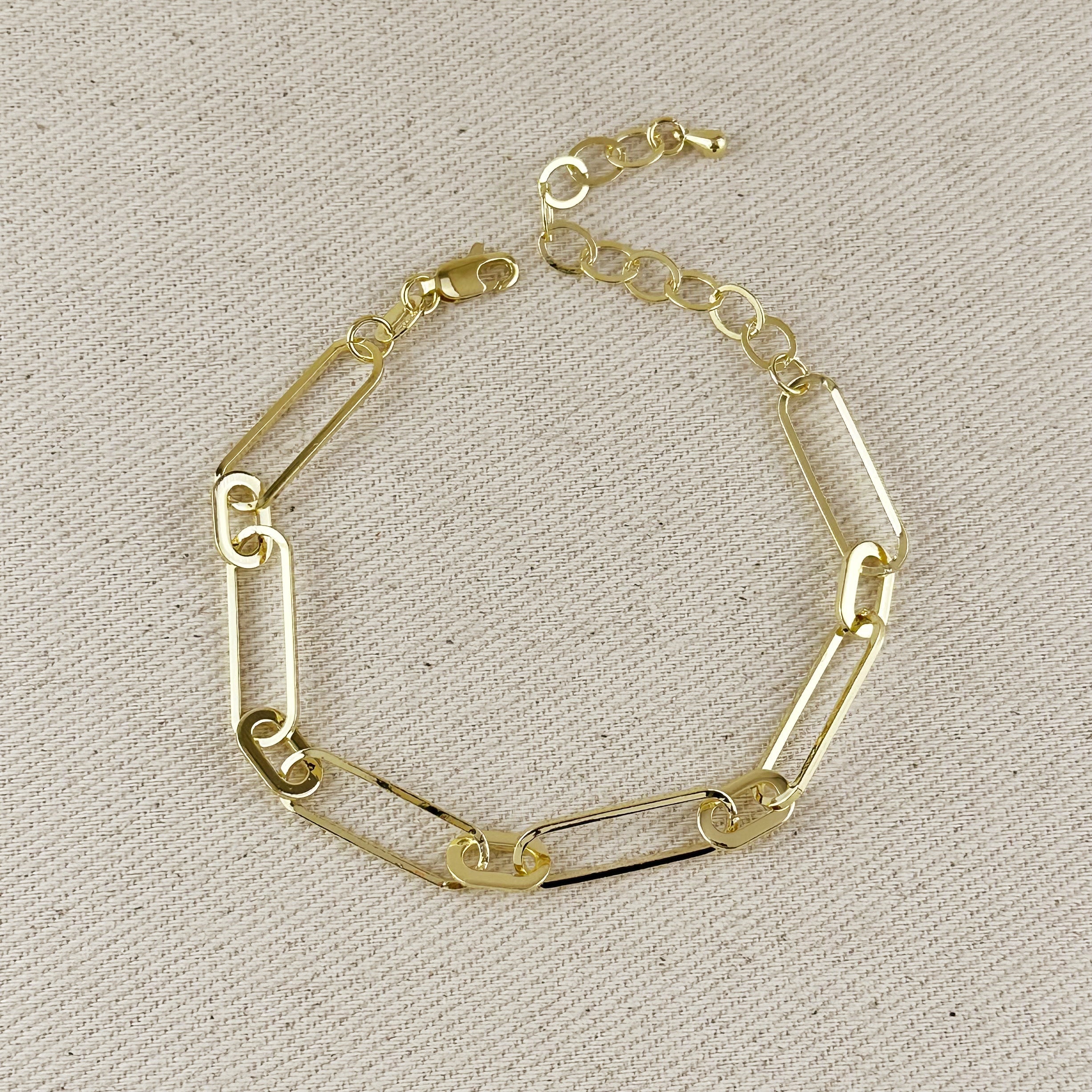 Mondsee 18K Gold Filled Oversized Paperclip Bracelet | 18k Gold Filled Jewelry