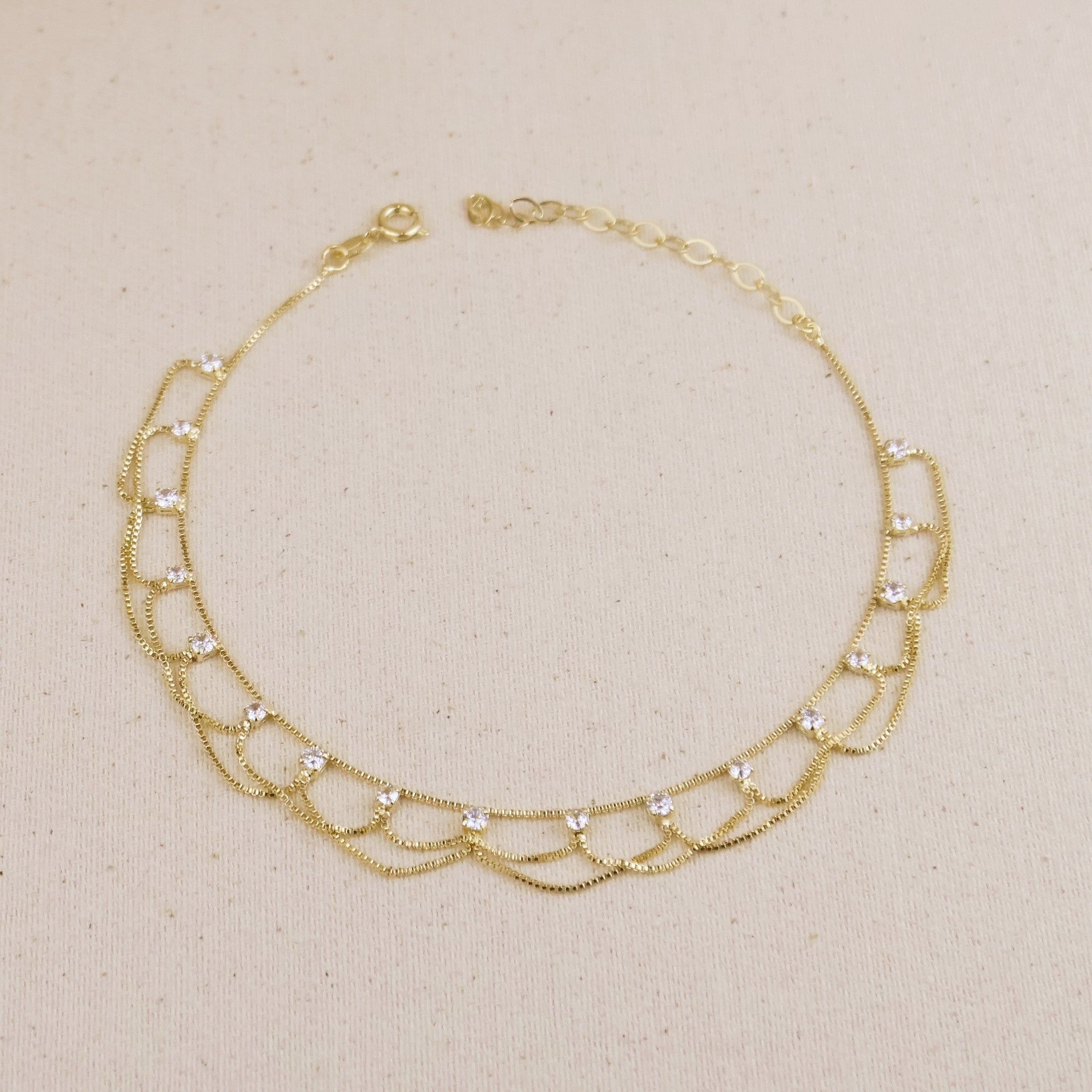 Mondsee 18k Gold Filled Bali Anklet | 18k Gold Filled Jewelry