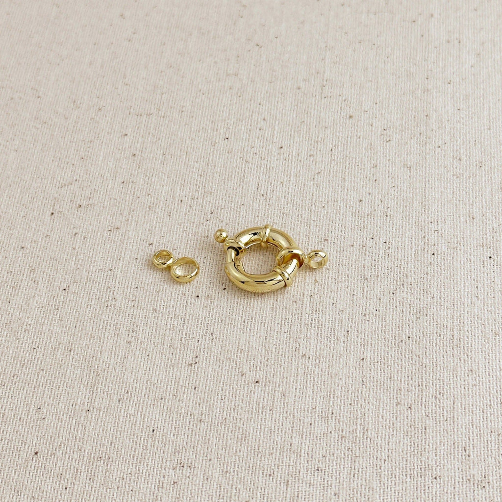 18k Gold Filled 15mm Spring Ring Clasp