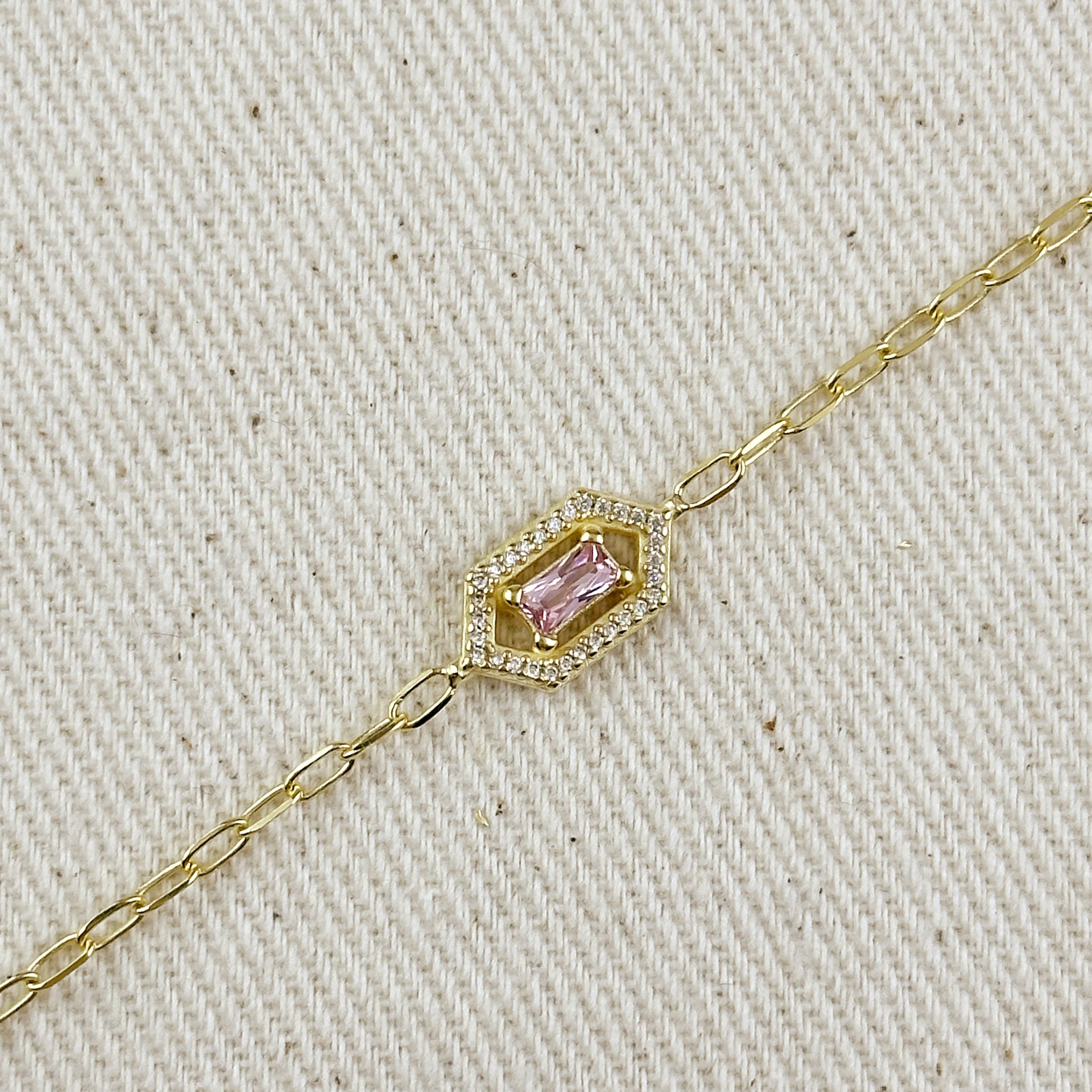 Mondsee 18k Gold Vermeil Fancy Birthstone Bracelet | 18k Gold Filled Jewelry