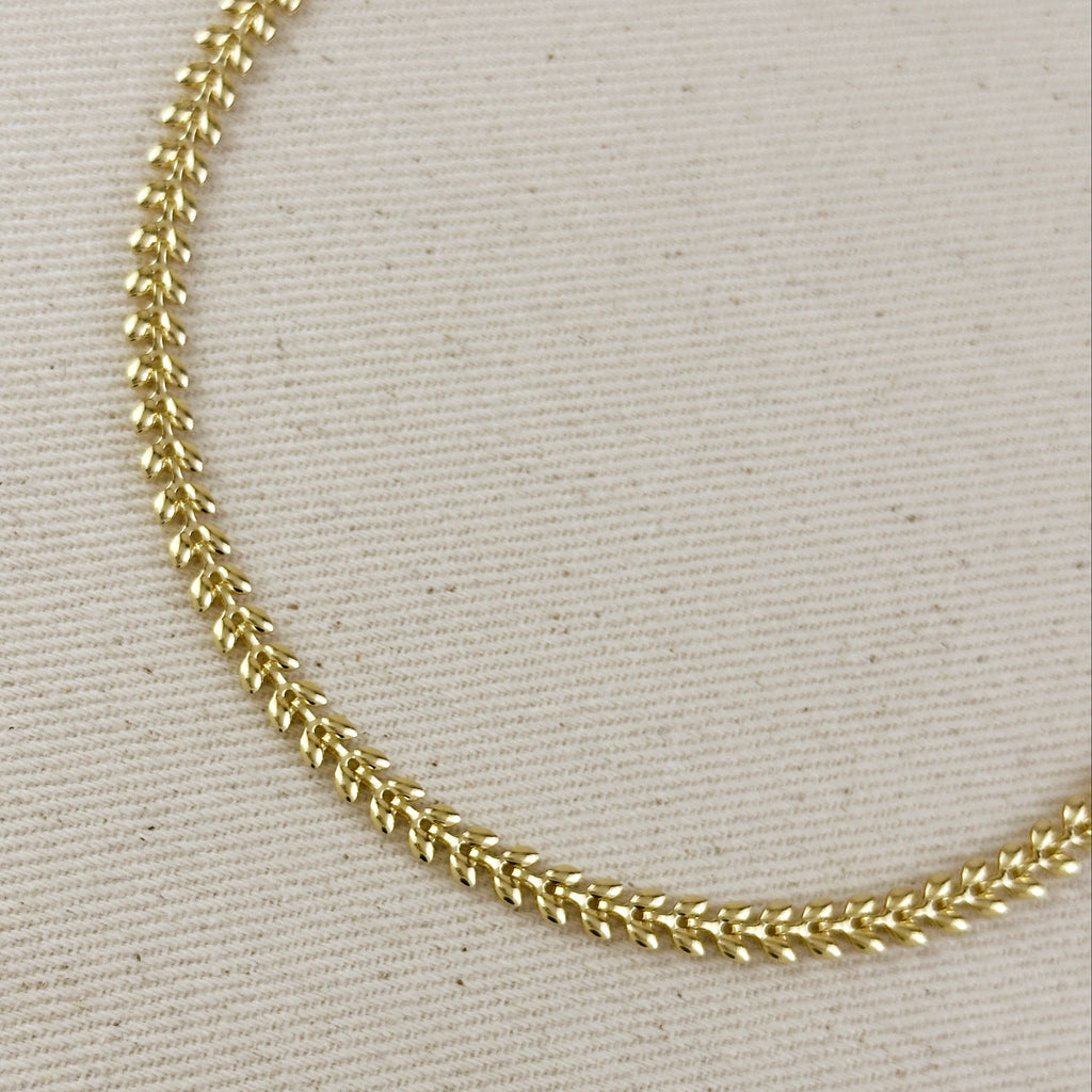 Mondsee 18k Gold Filled Leaf Choker Necklace | 18k Gold Filled Jewelry
