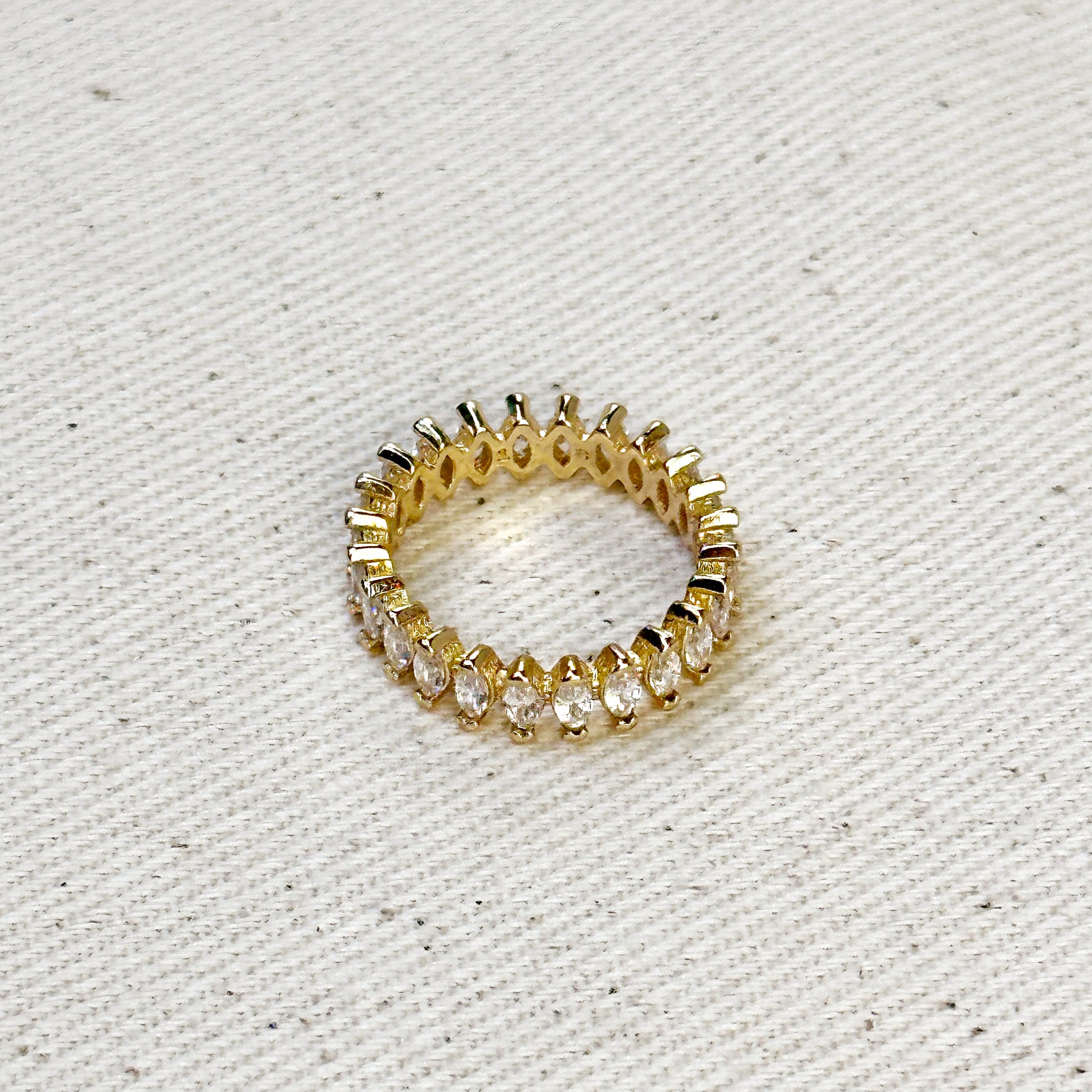 Mondsee 18k Gold Filled Marquise Eternity Band Ring | 18k Gold Filled Jewelry