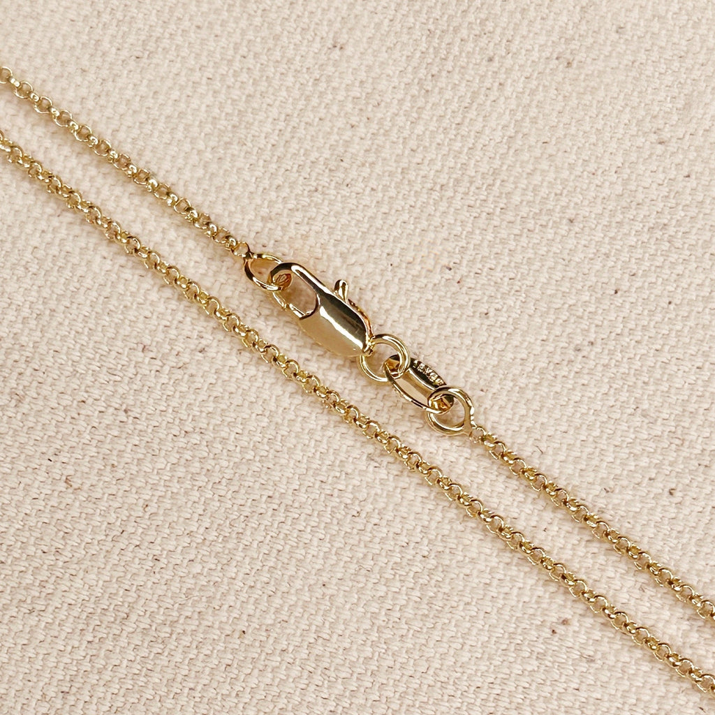 Mondsee 18k Gold Filled 1.5mm Rolo Chain | 18k Gold Filled Jewelry