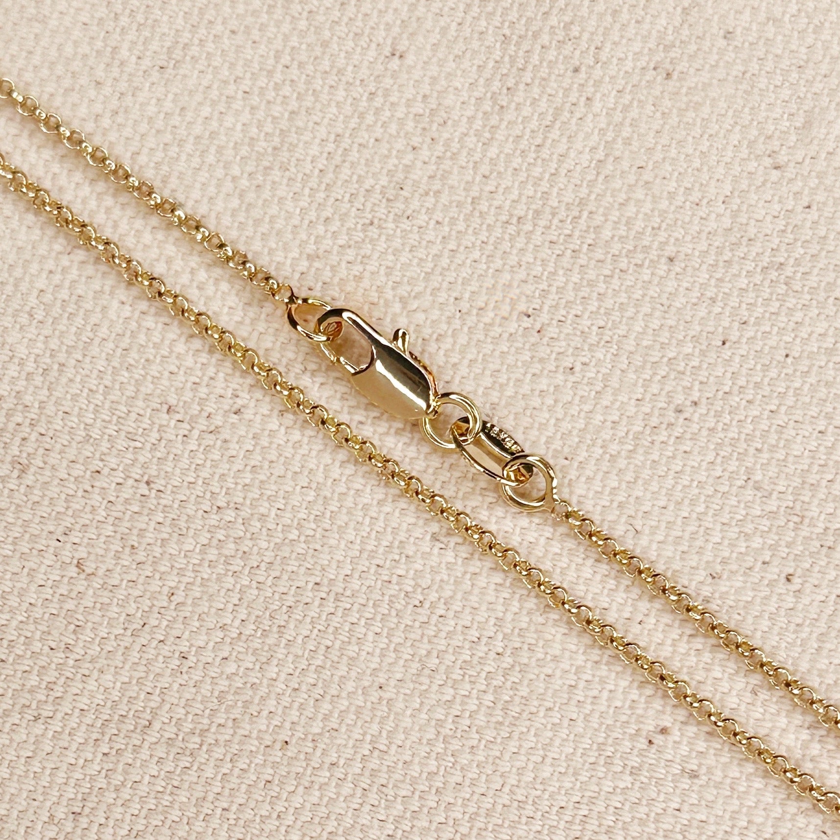 Mondsee 18k Gold Filled 1.5mm Rolo Chain | 18k Gold Filled Jewelry