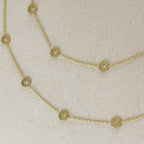 18k Gold Filled Flower CZ Belly Chain