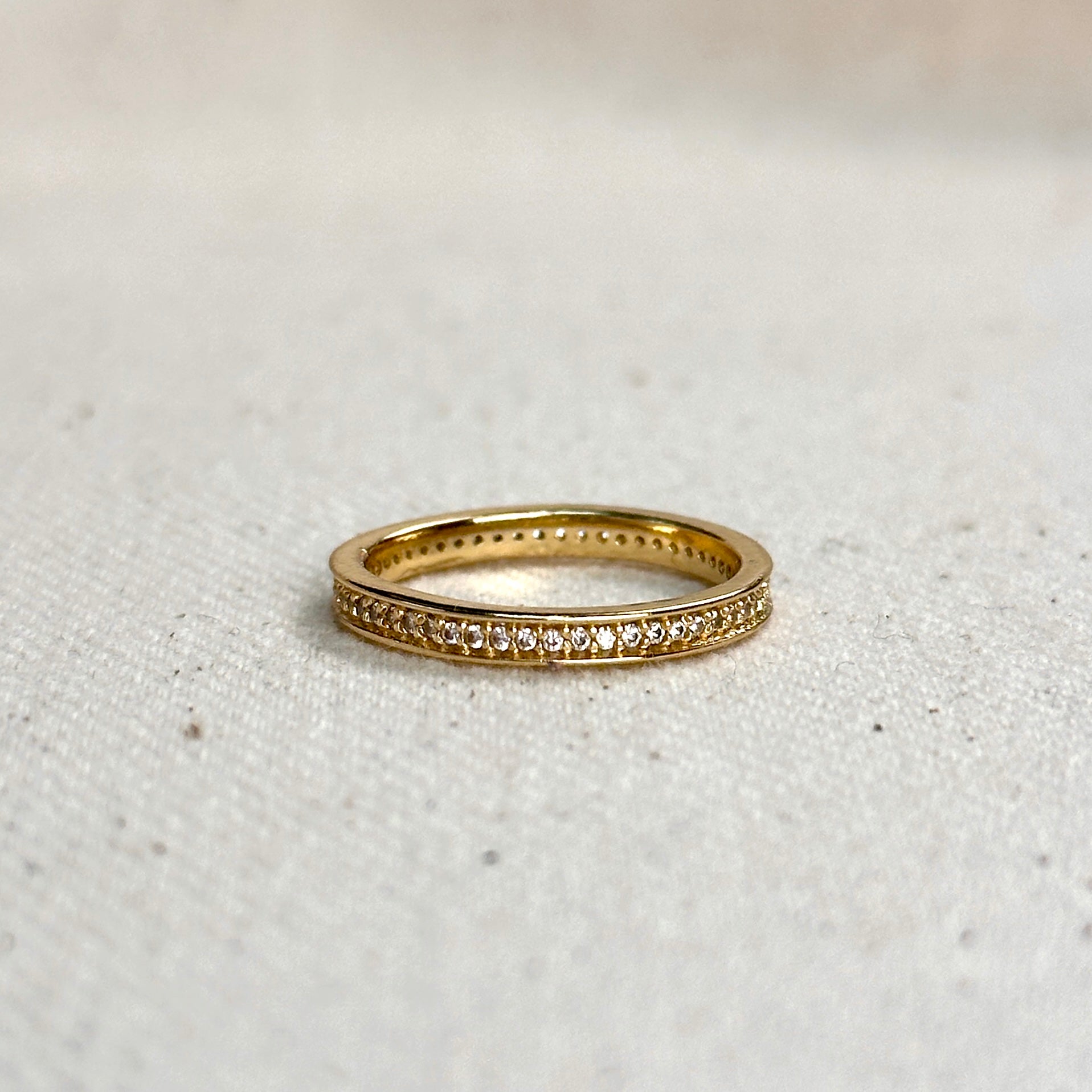Mondsee 18k Gold Filled Eternity CZ Band Ring | 18k Gold Filled Jewelry