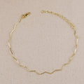 Mondsee 18k Gold Filled Zig Zag Anklet | 18k Gold Filled Jewelry