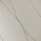 Mondsee 18k Gold Filled Body Chain With Bezel CZ Stones | 18k Gold Filled Jewelry