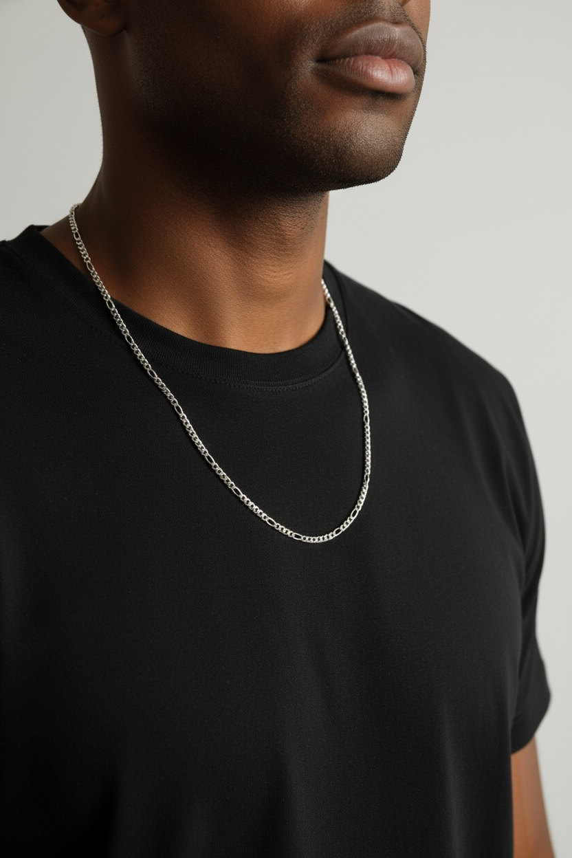 Mondsee Sterling Silver Figaro 5x1 Chain 4.8mm | 18k Gold Filled Jewelry