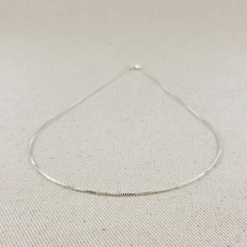 Sterling Silver Box Chain 0.8mm