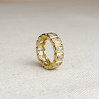Mondsee 18k Gold Filled Chunky CZ Eternity Band Ring | 18k Gold Filled Jewelry