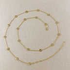 18k Gold Filled Flower CZ Belly Chain