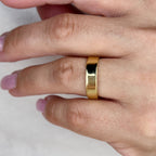 Mondsee 18k Gold Filled Polished Flat Band Ring | 18k Gold Filled Jewelry