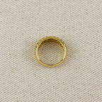 18k Gold Filled Pave Set CZ Dome Ring