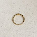Mondsee 18k Gold Filled Chain Link CZ Ring | 18k Gold Filled Jewelry
