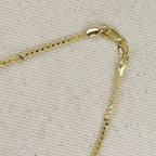 Mondsee 18k Gold Filled 2.5mm Mesh Chain with Diamond Cut Pressed Detail Necklace | 18k Gold Filled Jewelry