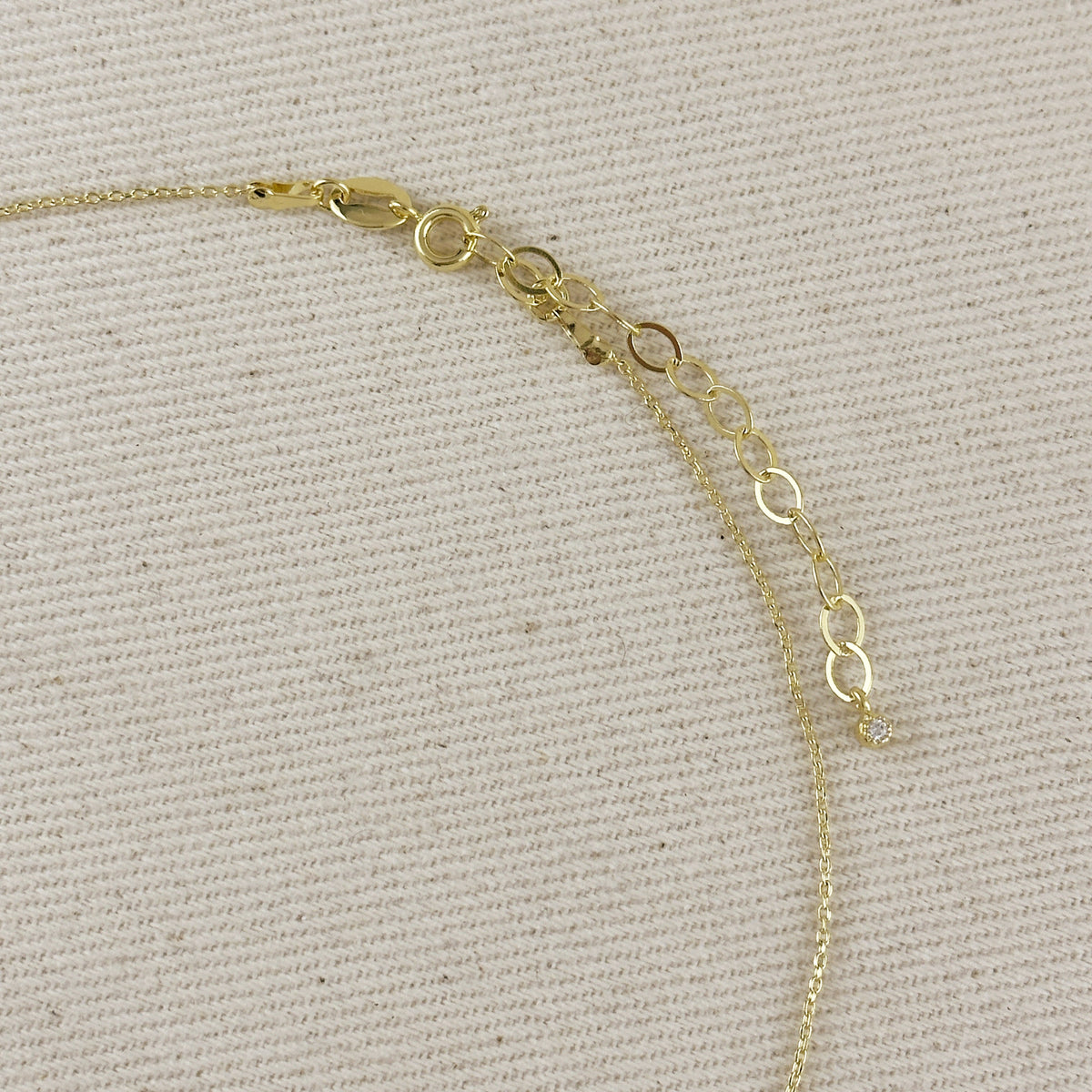 18k Gold Filled Bezel CZ Cross Necklace