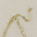 Mondsee 18K Gold Filled Textured Bar Link Necklace | 18k Gold Filled Jewelry