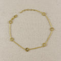 18k Gold Filled Flower CZ Anklet