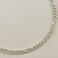 Mondsee Sterling Silver Figaro 5x1 Chain 4.8mm | 18k Gold Filled Jewelry