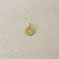 Stamped Tiny Initial Letter Charm in 18k Gold Filled Complete Alphabet