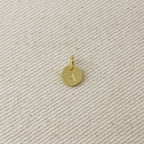 Stamped Tiny Initial Letter Charm in 18k Gold Filled Complete Alphabet